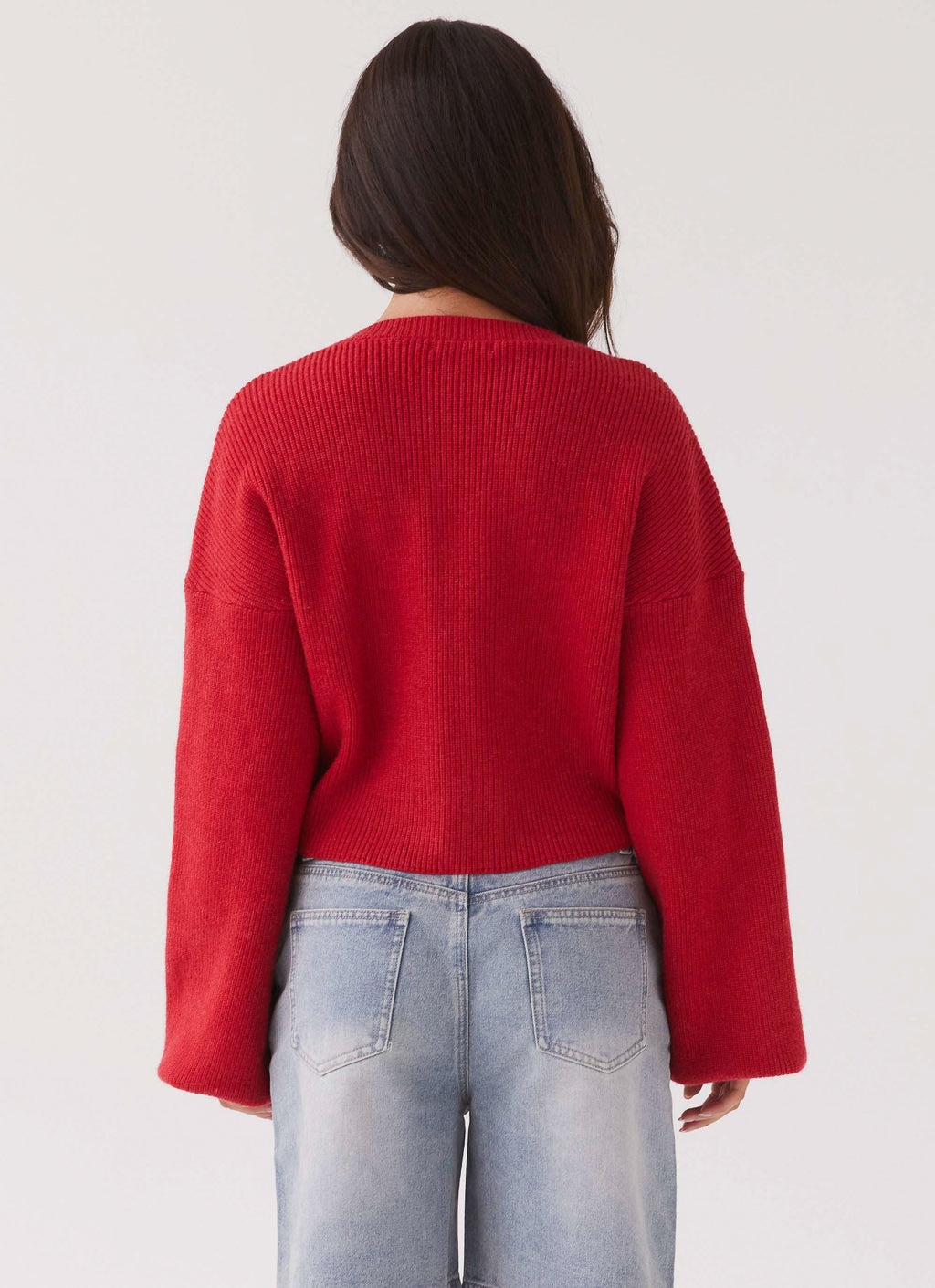 Darya Knitted Cardigan | Cropped Design with Wide Sleeves