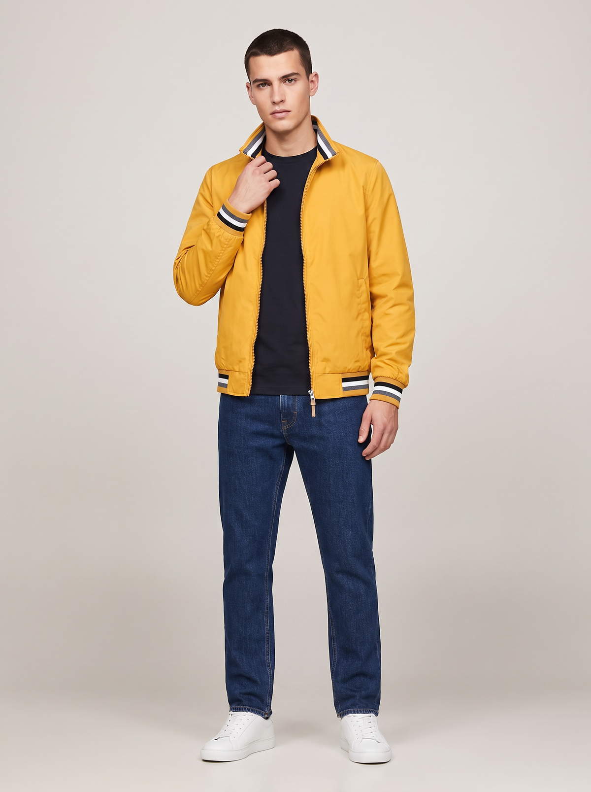 Decker | Men's Casual Slim-Fit Stand Collar Zip-Up Jacket