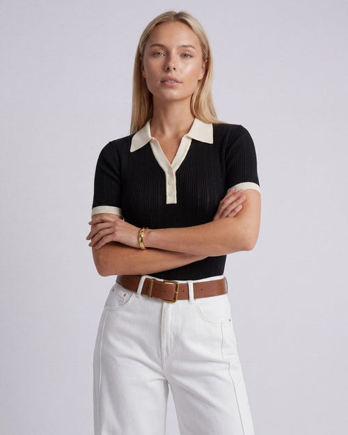 Celeste Women’s Polo Shirt | Classic Collar with Button Closure | Fitted Fit