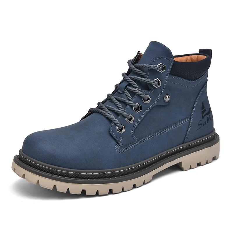Leather Lace-Up Hiking Boots