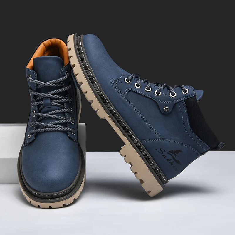 Leather Lace-Up Hiking Boots