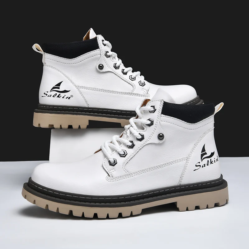 Leather Lace-Up Hiking Boots