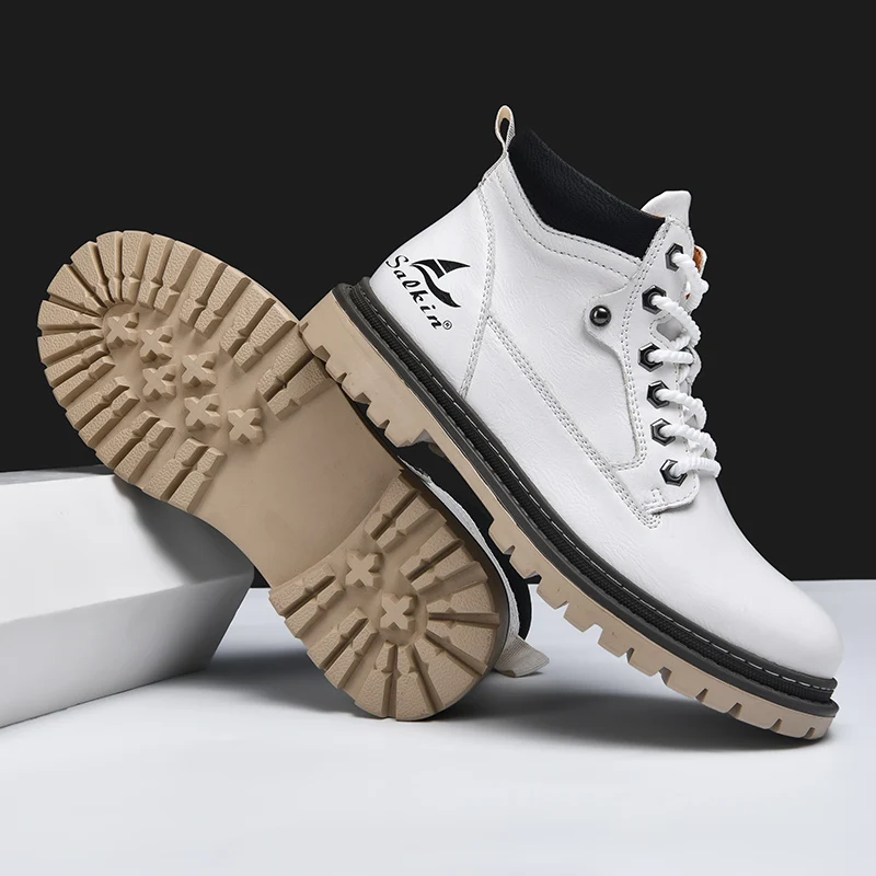 Leather Lace-Up Hiking Boots