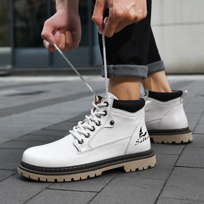 Leather Lace-Up Hiking Boots