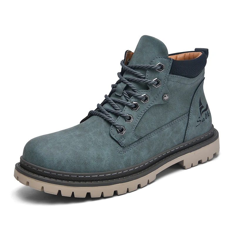 Leather Lace-Up Hiking Boots