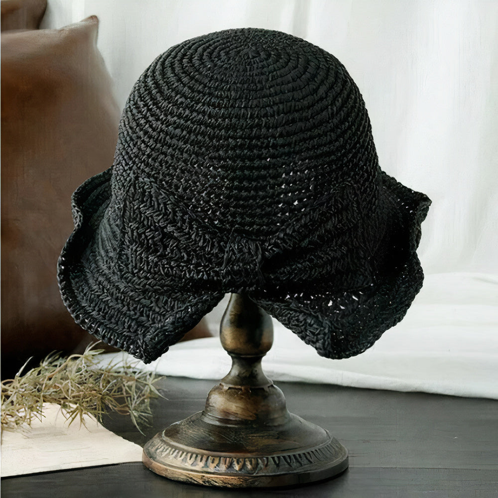 Foldable Summer Hat with Bow