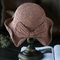 Foldable Summer Hat with Bow