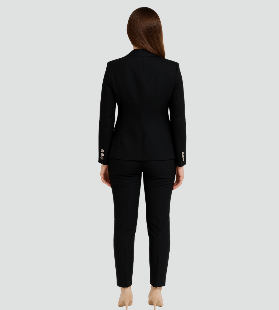 Women’s Ceremonial Suit – Double-Breasted Blazer, Trousers & Short Jacket