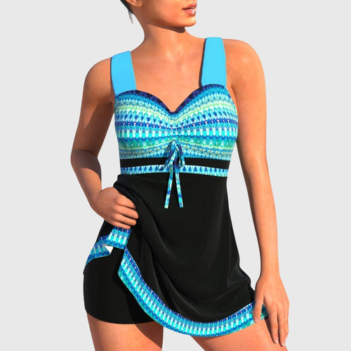 Elin | Women’s Patterned Tankini Set Two-Piece Swimwear