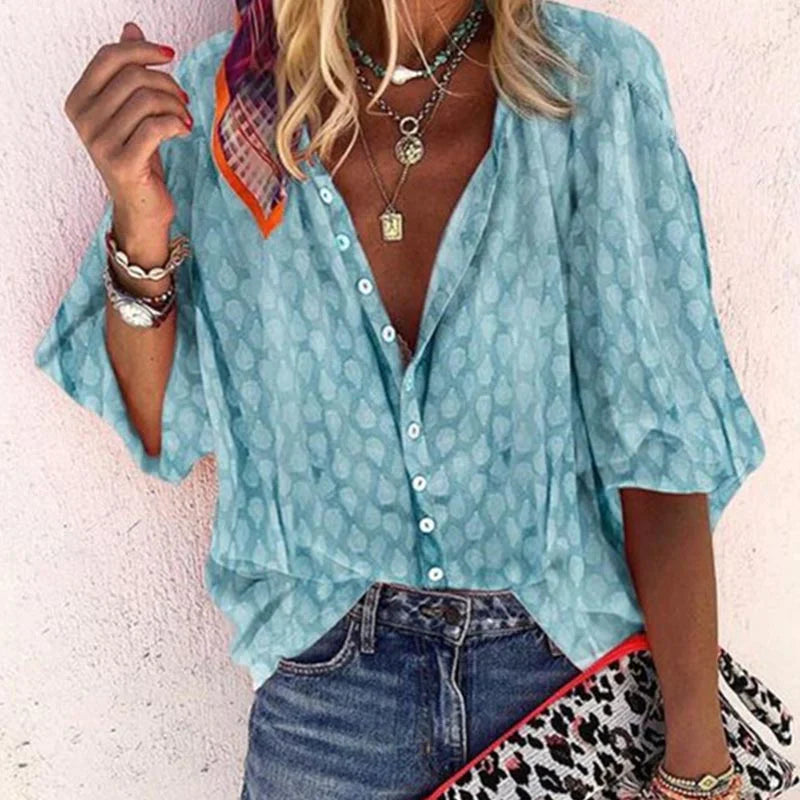 Emma | Women's Casual Printed Button-Up Blouse for Summer