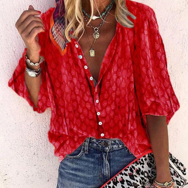 Emma | Women's Casual Printed Button-Up Blouse for Summer