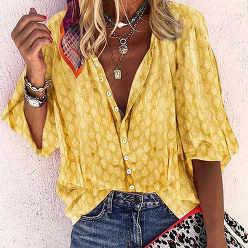 Emma | Women's Casual Printed Button-Up Blouse for Summer