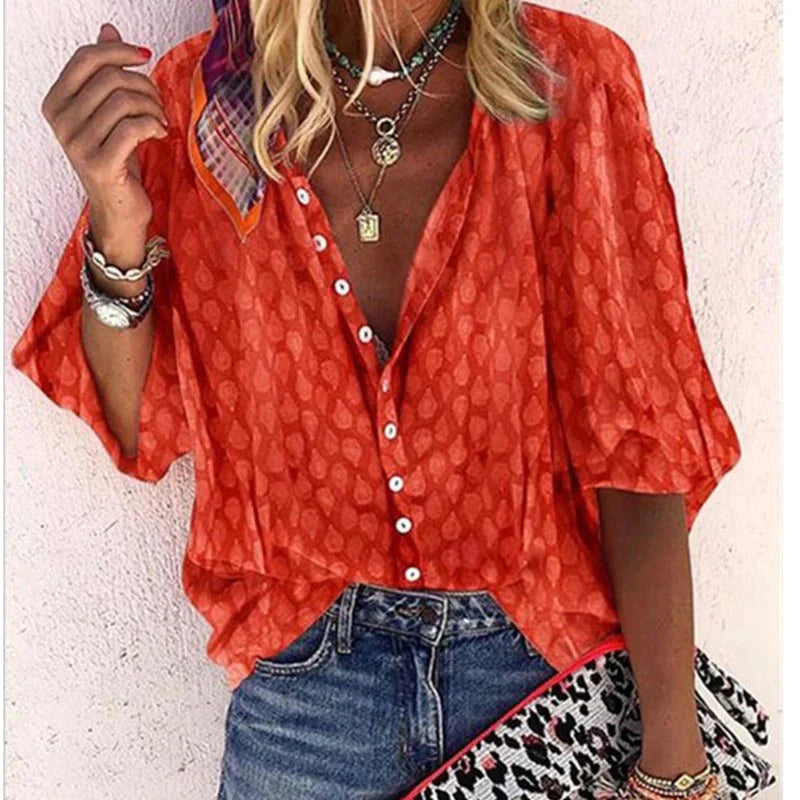 Emma | Women's Casual Printed Button-Up Blouse for Summer