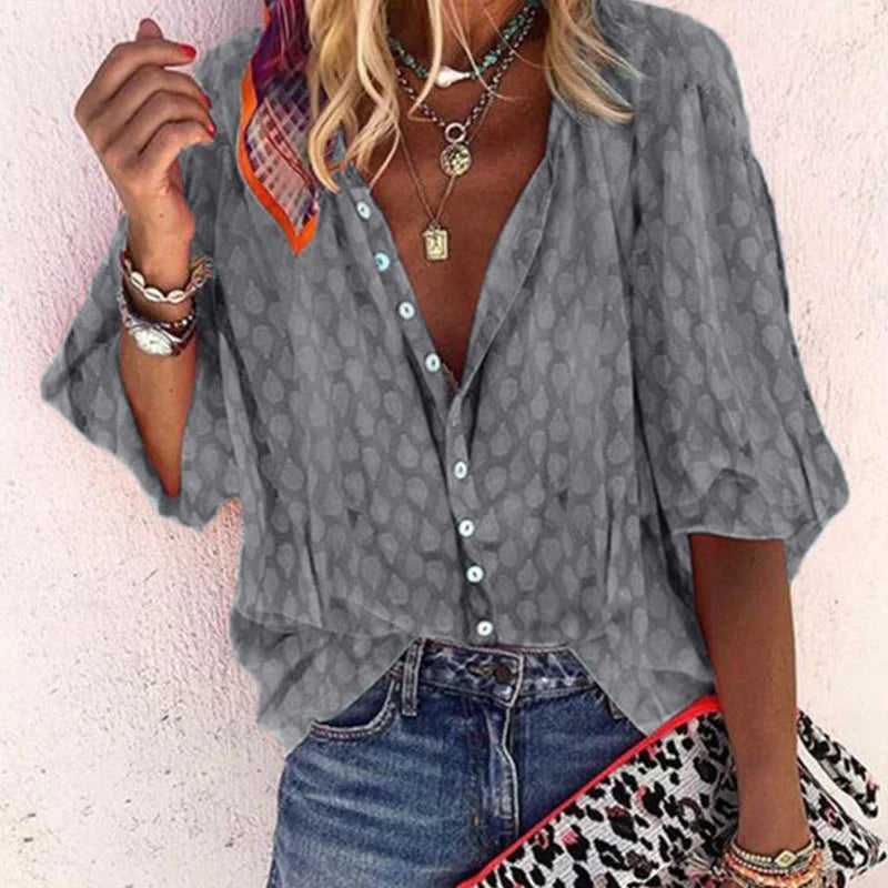 Emma | Women's Casual Printed Button-Up Blouse for Summer