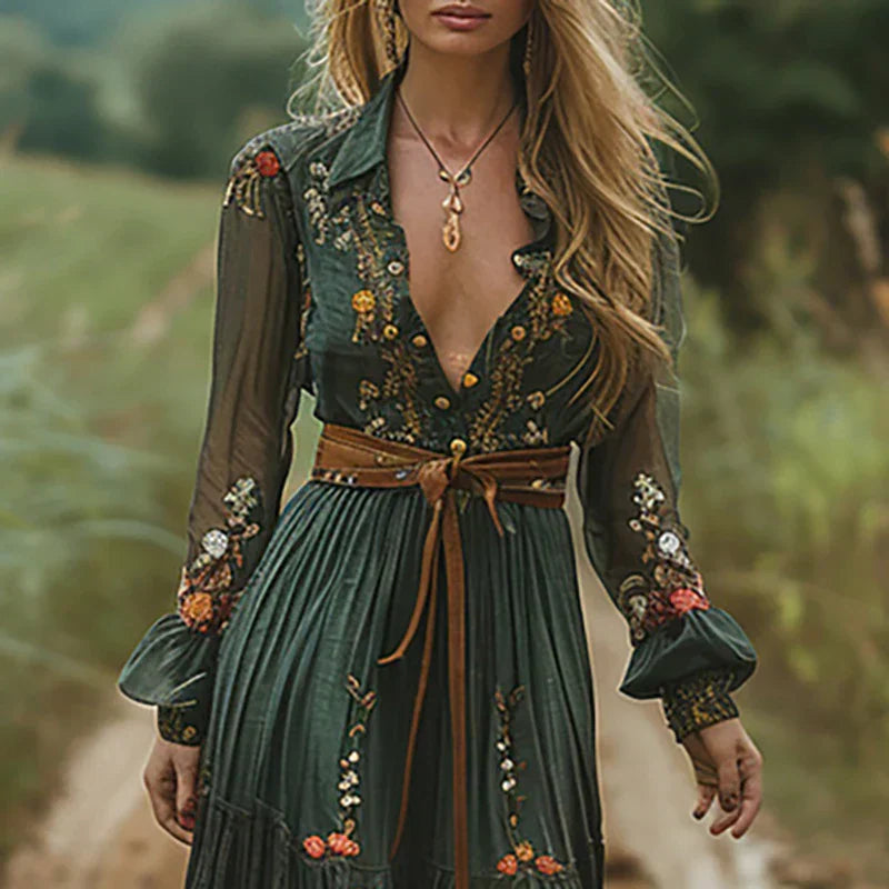 Eleanor | Women’s Floral Long Sleeve Maxi Dress
