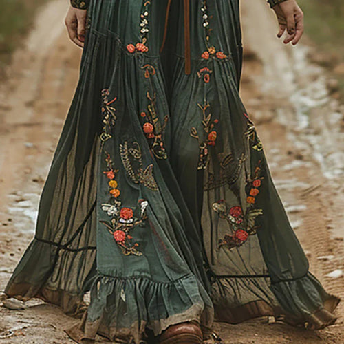 Eleanor | Women’s Floral Long Sleeve Maxi Dress