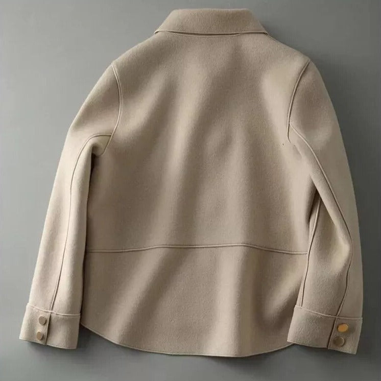 Fitted Button-Front Winter Coat for Women - Warm & Structured Design 1