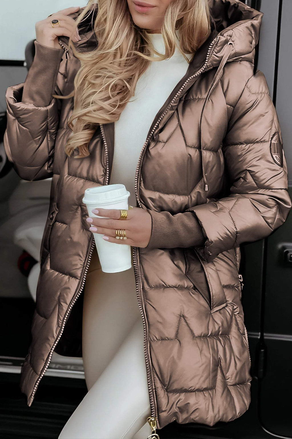 Fitted Down Winter Jacket for Women - Insulated Cold Weather Coat 0