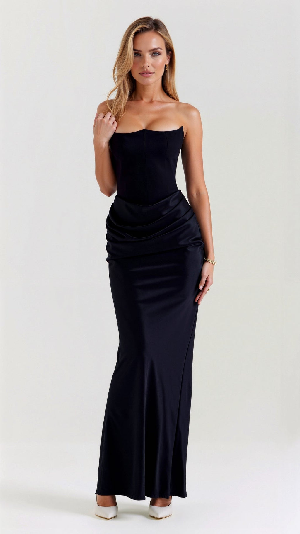 Fleur | Elegant Women’s Column Maxi Dress for Wedding Guests