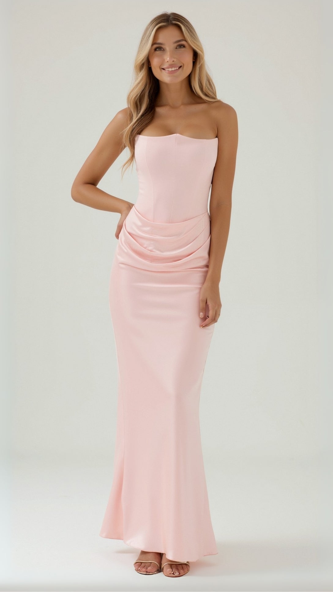 Fleur | Elegant Women’s Column Maxi Dress for Wedding Guests