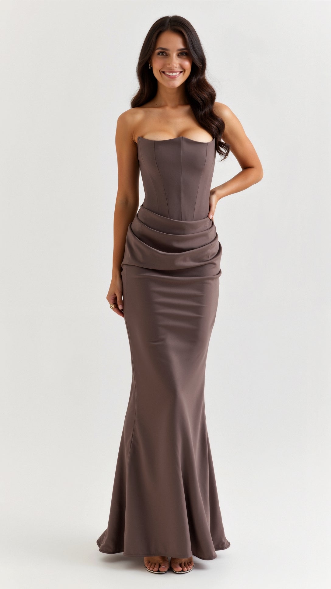 Fleur | Elegant Women’s Column Maxi Dress for Wedding Guests