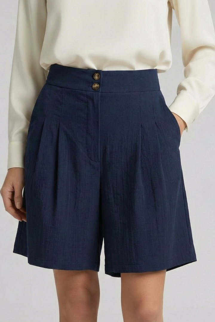 Florine | Elegant Women’s High-Waisted Pleated Shorts