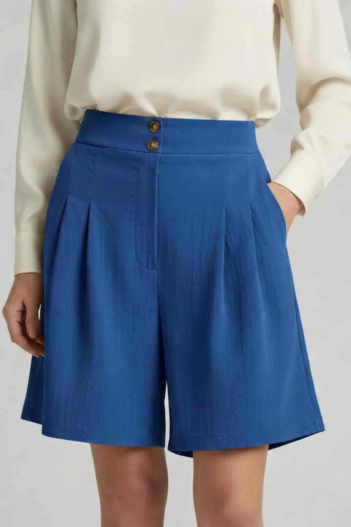 Florine | Elegant Women’s High-Waisted Pleated Shorts