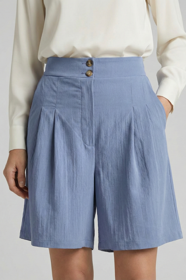 Florine | Elegant Women’s High-Waisted Pleated Shorts