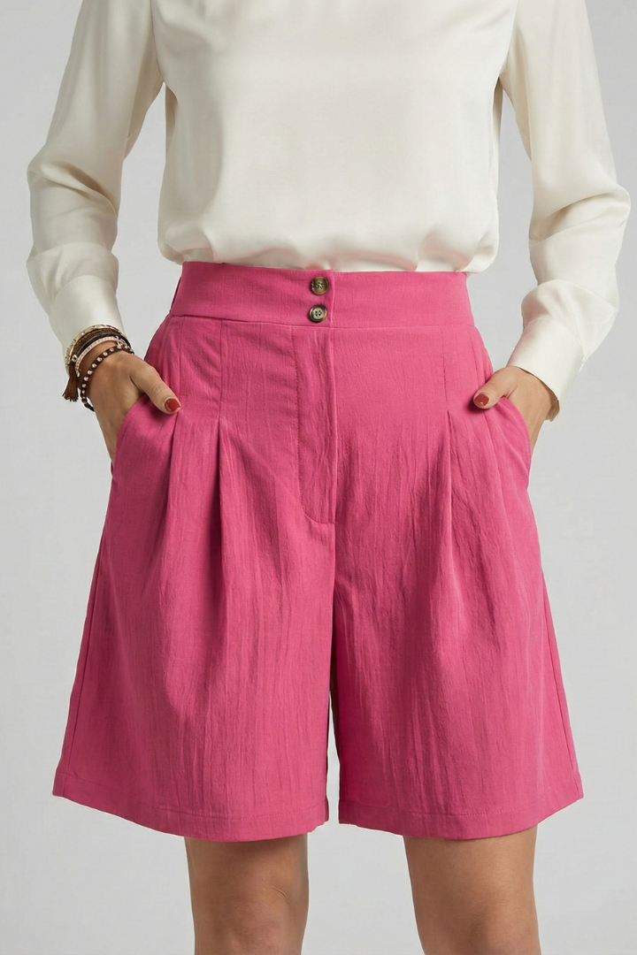 Florine | Elegant Women’s High-Waisted Pleated Shorts