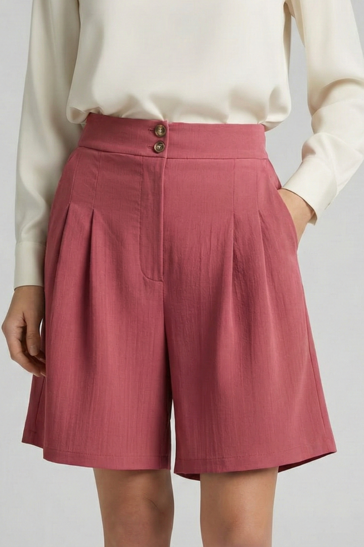 Florine | Elegant Women’s High-Waisted Pleated Shorts