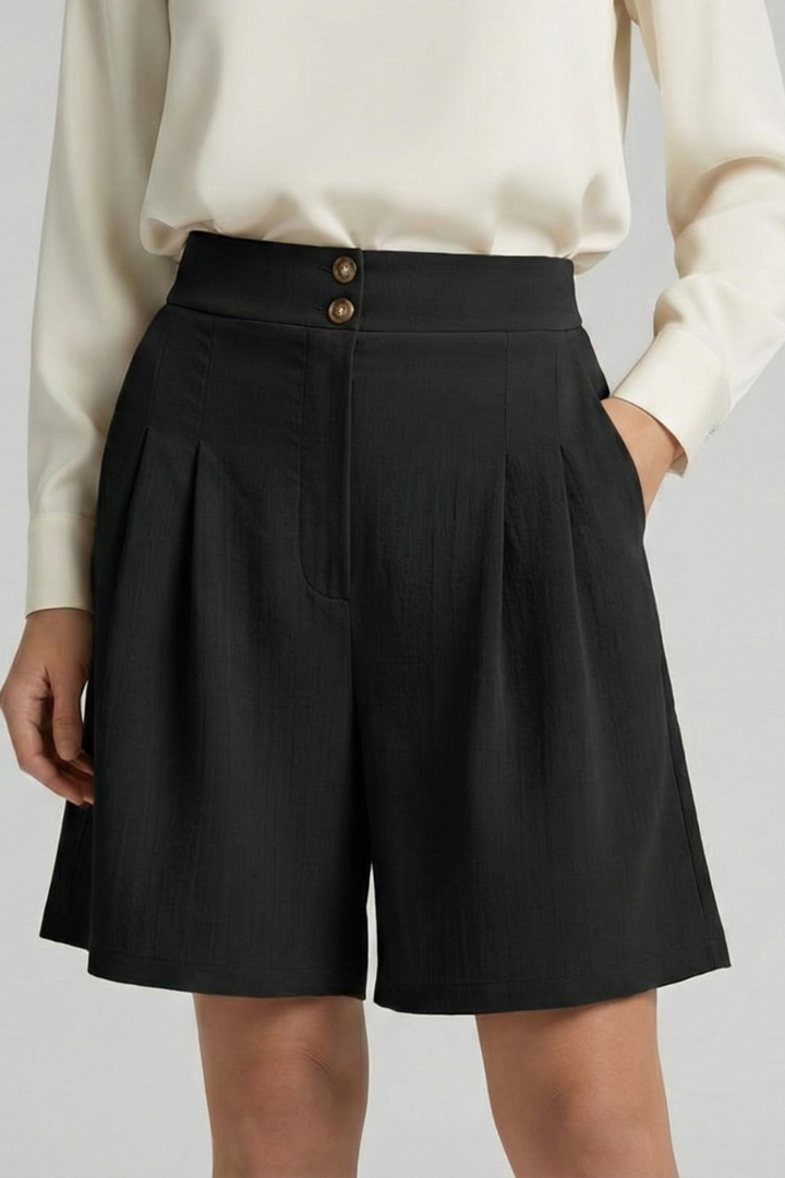 Florine | Elegant Women’s High-Waisted Pleated Shorts