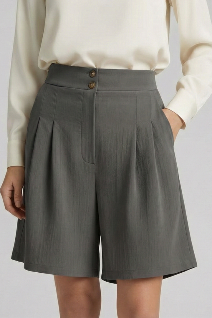 Florine | Elegant Women’s High-Waisted Pleated Shorts