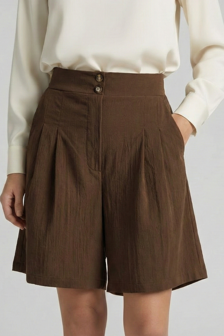 Florine | Elegant Women’s High-Waisted Pleated Shorts