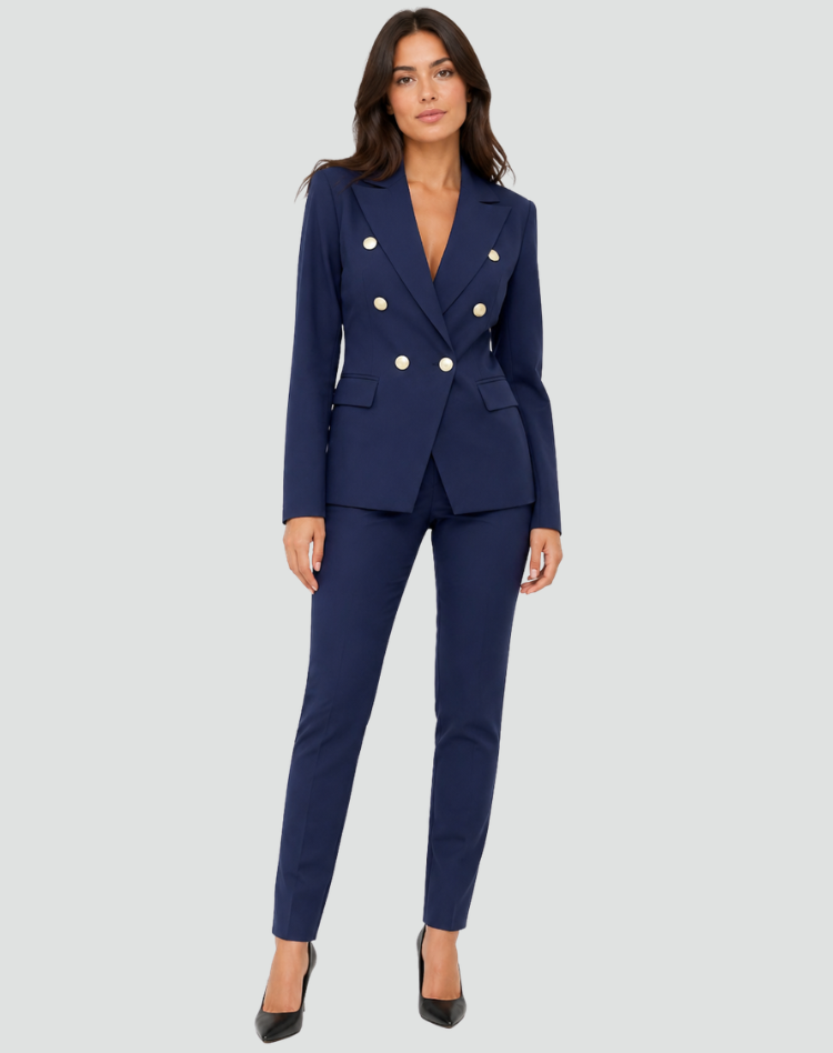 Women’s Ceremonial Suit – Double-Breasted Blazer, Trousers & Short Jacket