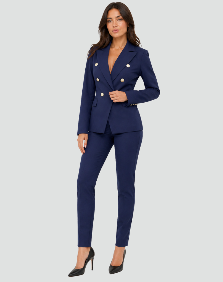 Women’s Ceremonial Suit – Double-Breasted Blazer, Trousers & Short Jacket