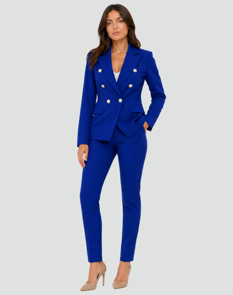 Women’s Ceremonial Suit – Double-Breasted Blazer, Trousers & Short Jacket