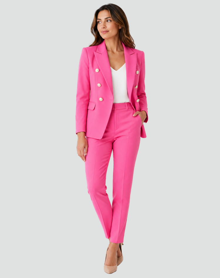 Women’s Ceremonial Suit – Double-Breasted Blazer, Trousers & Short Jacket