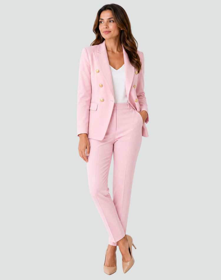 Women’s Ceremonial Suit – Double-Breasted Blazer, Trousers & Short Jacket