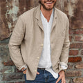 Men's Casual Shirt with Low Turn-Down Collar