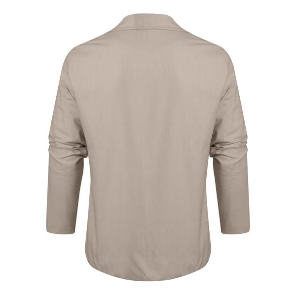 Men's Casual Shirt with Low Turn-Down Collar