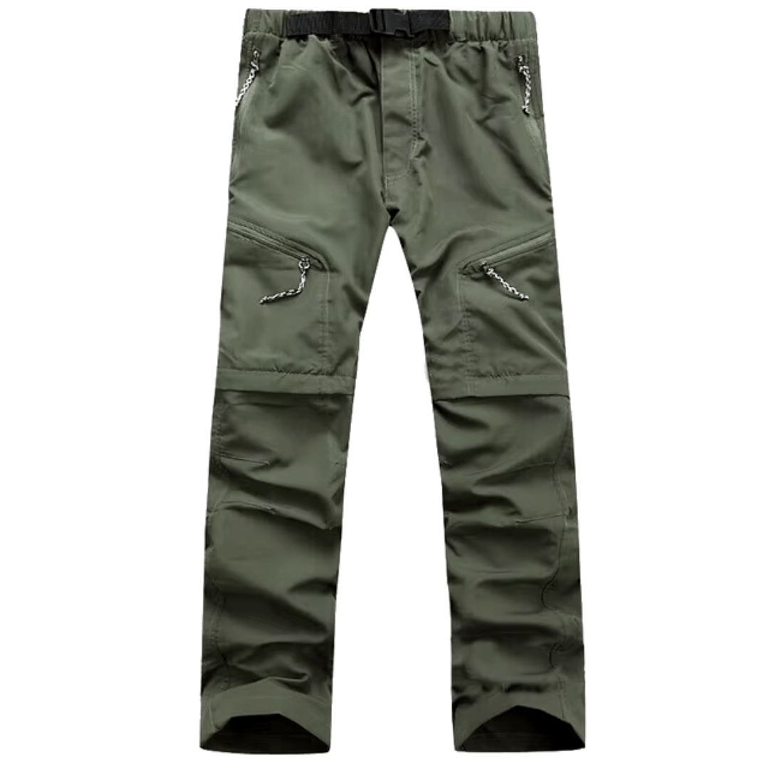 Men's Outdoor Pants with Zip-Off Legs and Straight-Leg Fit