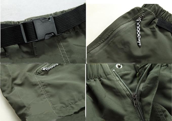 Men's Outdoor Pants with Zip-Off Legs and Straight-Leg Fit