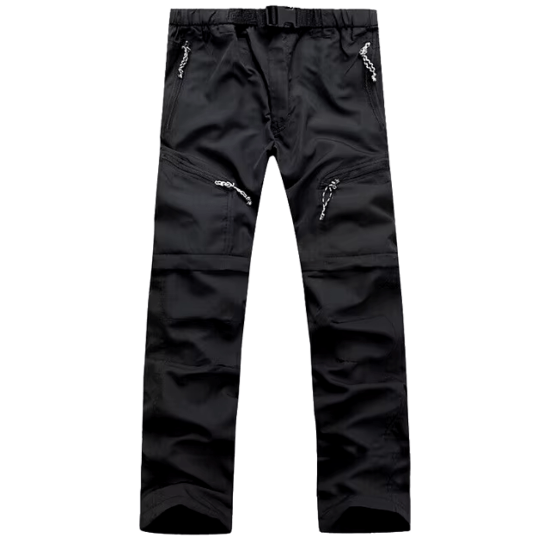Men's Outdoor Pants with Zip-Off Legs and Straight-Leg Fit