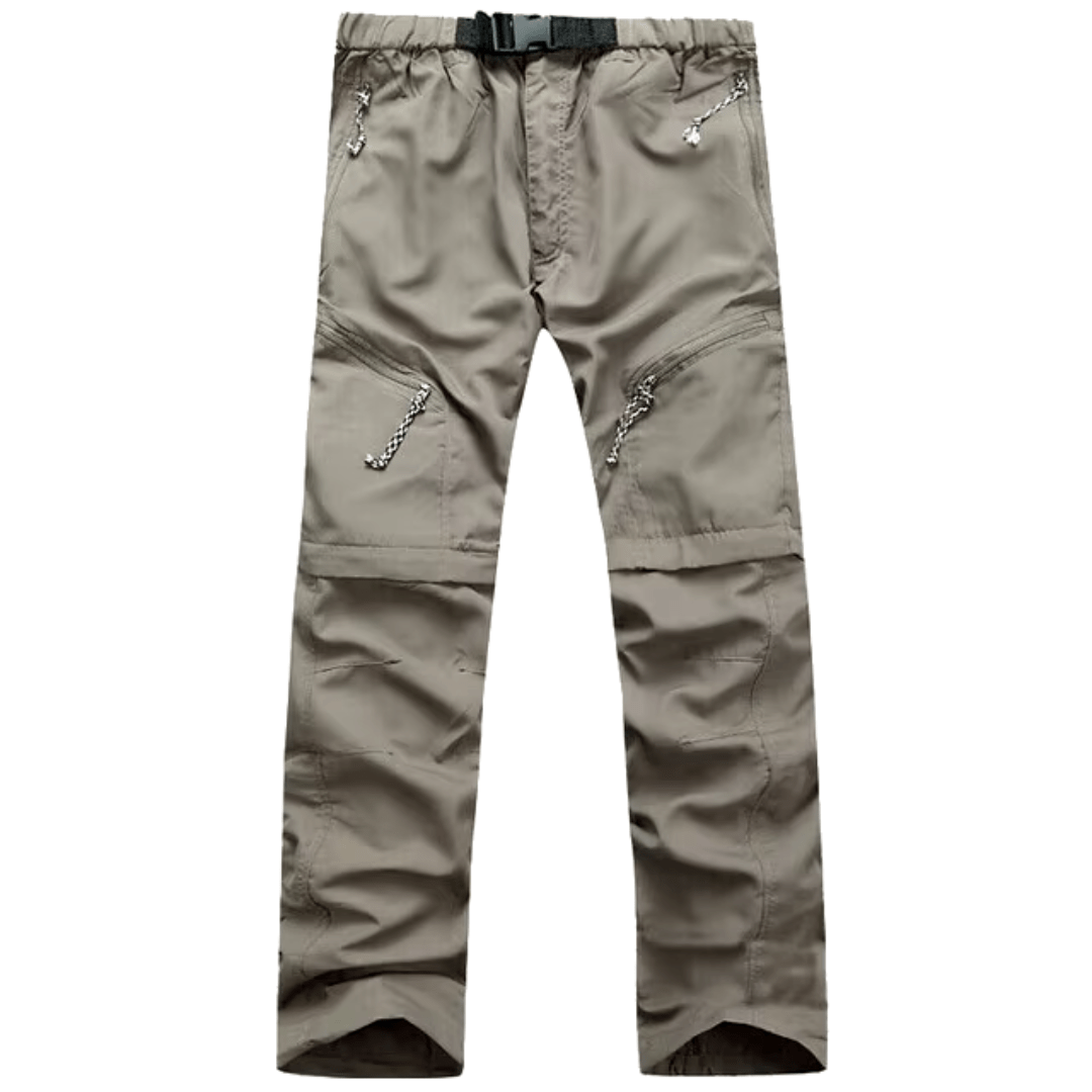 Men's Outdoor Pants with Zip-Off Legs and Straight-Leg Fit
