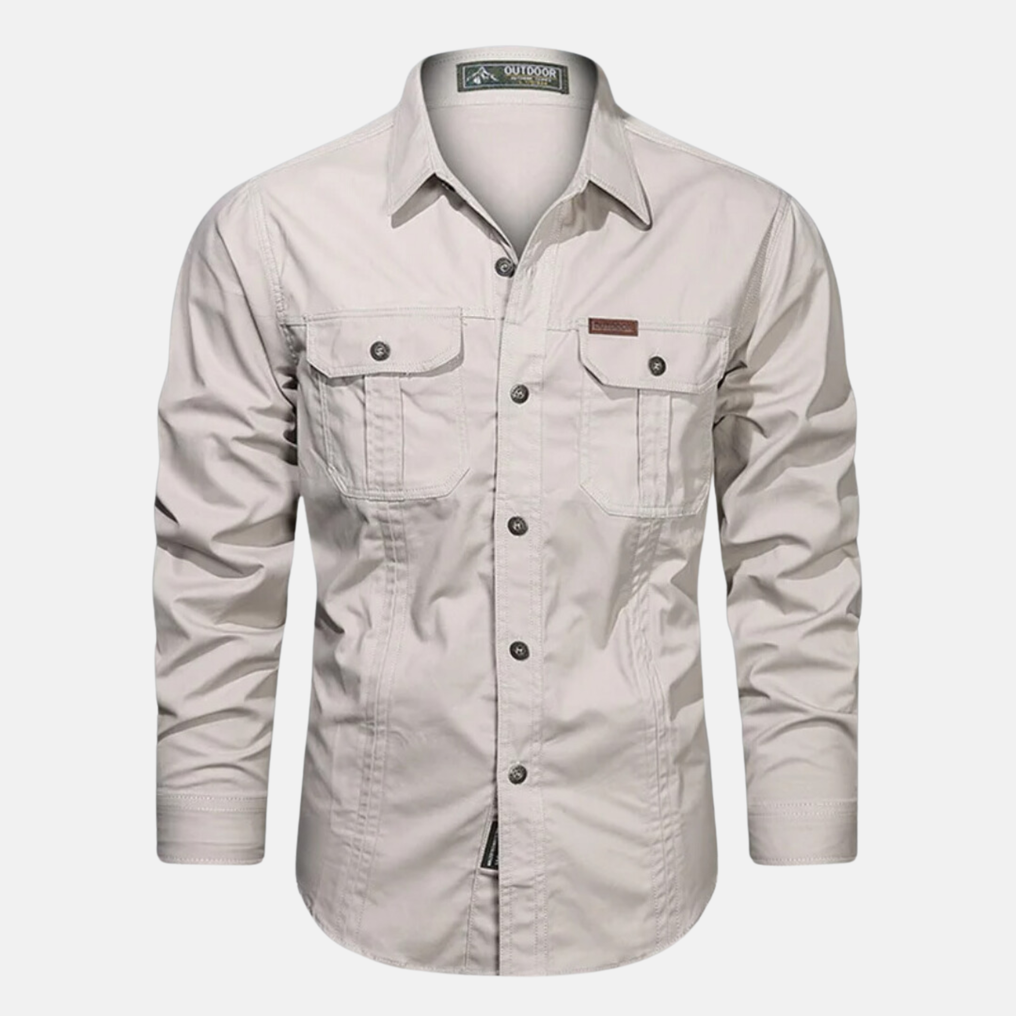 Men's Long-Sleeve Shirt with Chest Pockets