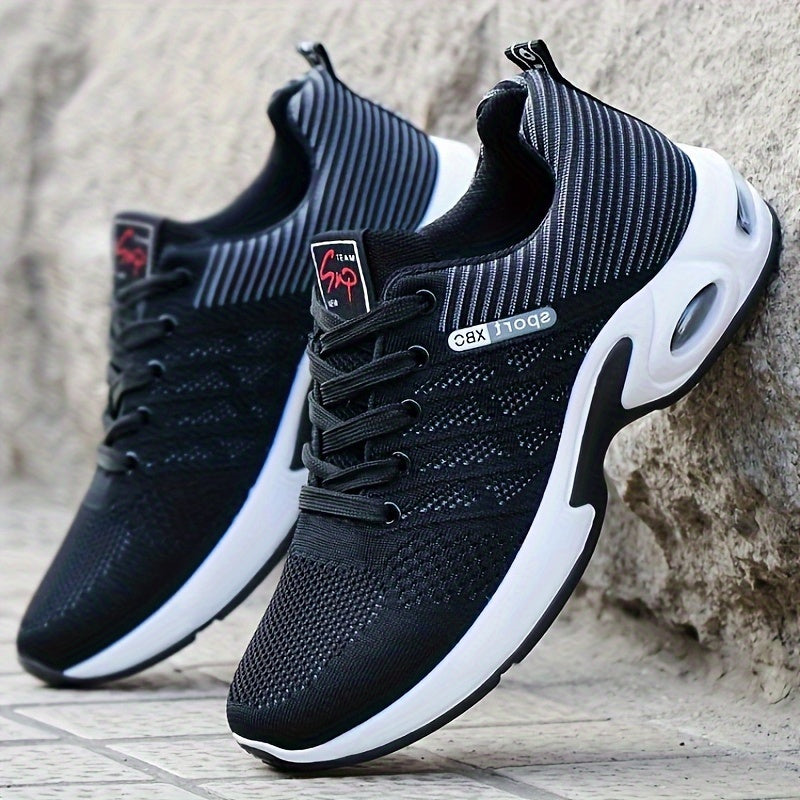 Men's Sneakers with Breathable Textile Upper and Anti-Slip Sole
