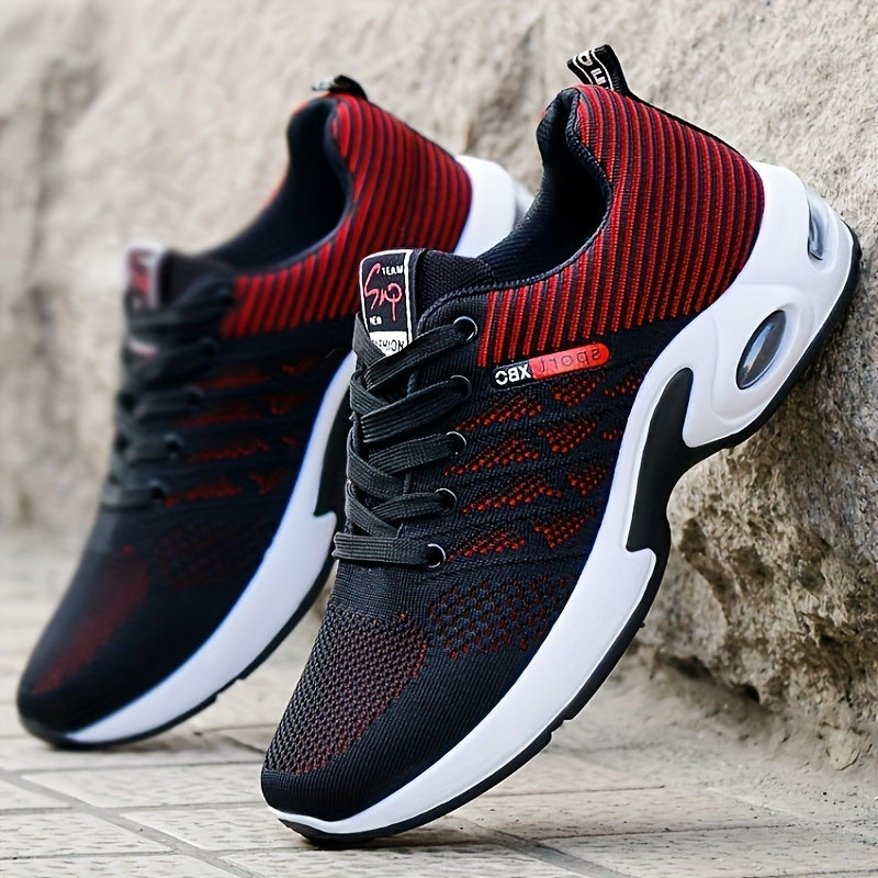 Men's Sneakers with Breathable Textile Upper and Anti-Slip Sole
