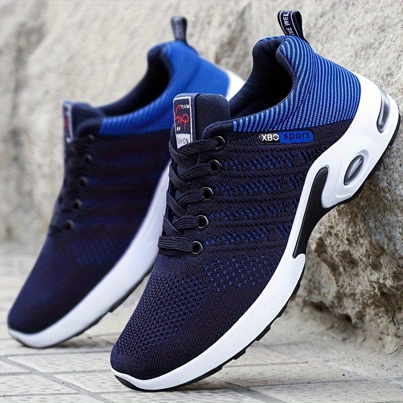 Men's Sneakers with Breathable Textile Upper and Anti-Slip Sole