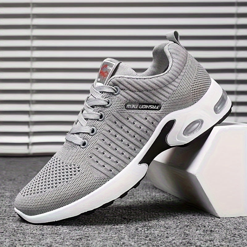 Men's Sneakers with Breathable Textile Upper and Anti-Slip Sole