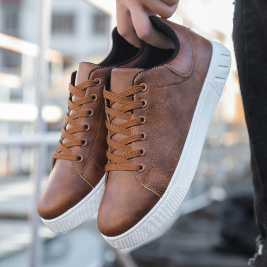 Men's Sneakers with Lace-Up Closure, Low-Cut Design and Sleek Silhouette